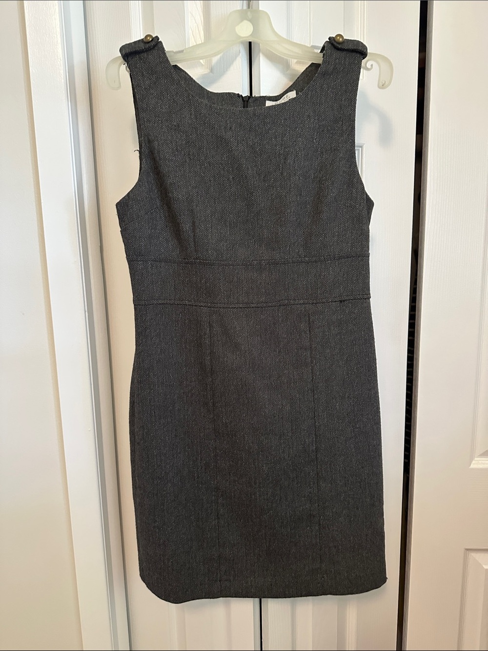 ALFRED SUNG Charcoal Gray Sleeveless Mini Dress